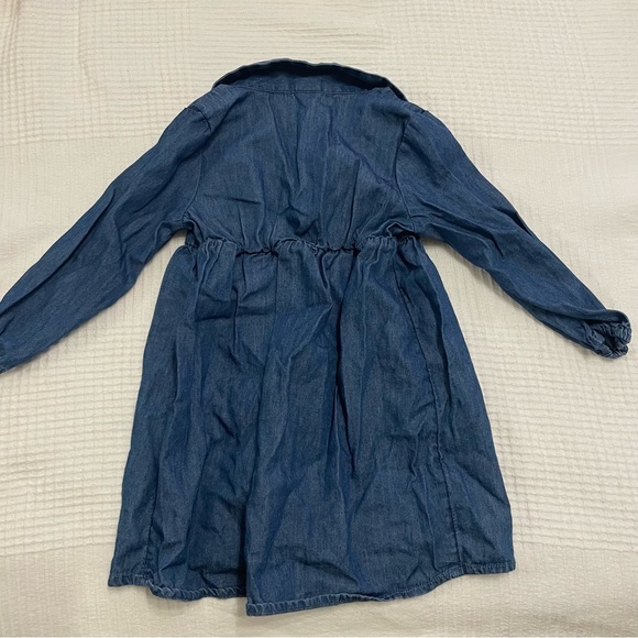 Old Navy Long Sleeves Collared Denim Dress 18-24 Months - Picture 3 of 5